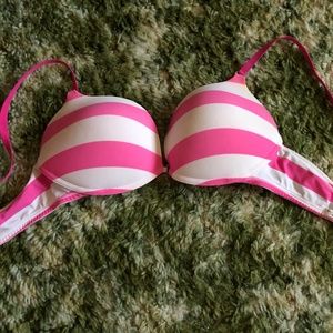 Gilly Hicks Pink & White Striped Bra